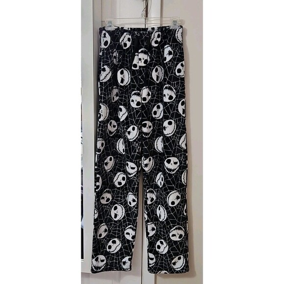 Nightmare Before Christmas Jack Skellington Spiderweb Fleece Pajama Pants Wm S - Picture 1 of 4